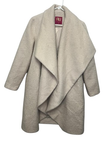 OFF WHITE Cappotto misto lana Amanda Uprichard Grace taglia M bianco sporco cappotto lana