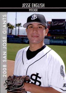 2008 San Jose Giants Grandstand #10 Jesse English Vista California Baseball Card