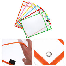  6 Pcs Travel Dry Erase Paper Sleeves School Office Supplies