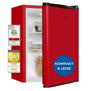 Exquisit Mini-Kühlschrank klein 50L 45cm LED-Beleuchtung KB560-V-091E rot - Bild 1 von 8