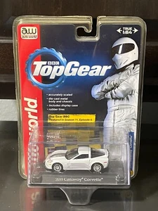 1/64 DIECAST AUTO WORLD BBC TOP GEAR 2011 CALLOWAY CORVETTE IN WHITE - Picture 1 of 2