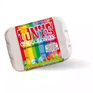 Tony's Easter Belgian Chocolate Eggs Chocolonely 12 Fairtrade Mini Eggs Gift Box - Picture 1 of 7