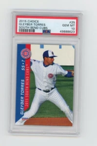 2015 Choice South Bend Cubs #25 Gleyber Torres RC Rookie PSA 10 GEM MINT - Picture 1 of 2
