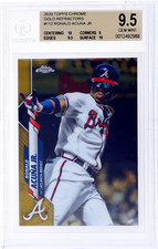 2020 Topps Chrome #112 Ronald Acuna Jr. Gold Refractor /50 BGS 9.5
