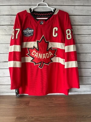 Sidney Crosby Canada Fanatics Red 2025 4 Nations Face-Off Premium NWT Lg Jersey - Image 1 of 4