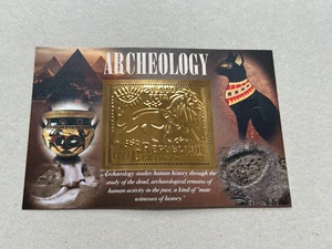 Stamps . Archeology, Cats Foil Bronze 6 sheets perforated NEW 2023 year - Picture 1 of 6