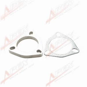 2.75" 3-Bolt 304 Stainless Steel Exhaust Downpipe Flange + Exhaust Gasket - Picture 1 of 4