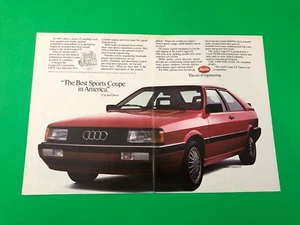 1985 1986 AUDI COUPE GT QUATTRO VINTAGE ORIGINAL PRINT AD ADVERTISEMENT - Imagen 1 de 1