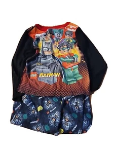 Lego Batman Boys 2-Piece Polyester Pajama Set Size 5 Long Sleeve Shirt & Pants - Picture 1 of 4