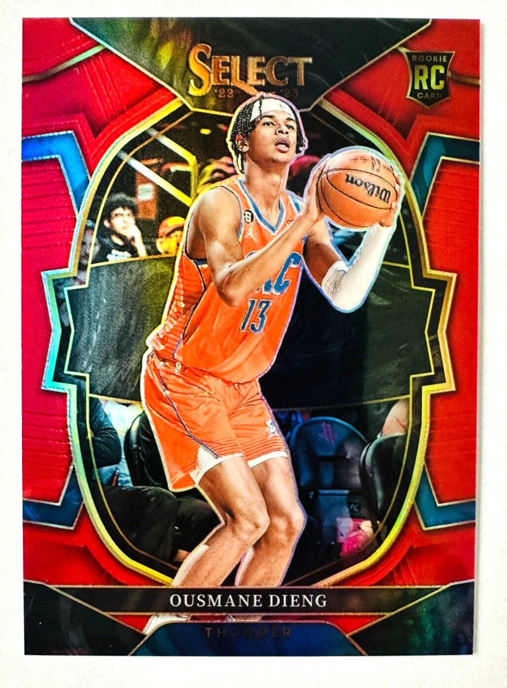 2022-23 Panini Select Ousmane Dieng RED Prizm Concourse SP #/199 Thunder!