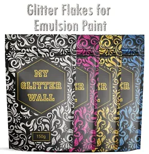 Glitter wall Additive paint for emulsion Bedroom Kitchen wallpaper 150Gram - Picture 1 of 15