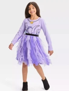 Disney Villains Girls Purple Ursula The Little Mermaid Party Dress - XL (14) NEW - Picture 1 of 3