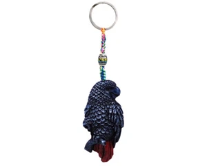 Llavero Africano Gris Pájaro Hecho a Mano 3D Macrame Metal Llavero Bolso de Coche - Imagen 1 de 1