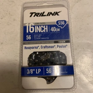 Trilink Sägekette S56 3/8 16" Kette Craftsman/Echo/Poulan/Homelite, Husqvarna - Bild 1 von 2