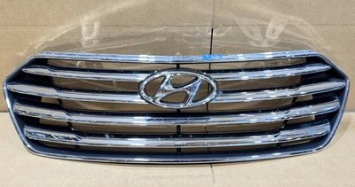 Parrilla de parachoques superior delantera cromada para Hyundai Santa Fe 2013-2016 OEM *LEER* Foto 1 de 4