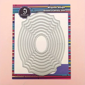 8 troqueles de corte de borde decorativos con detalle de puntada 13,5 cms x 10 cms NUEVO - Imagen 1 de 3
