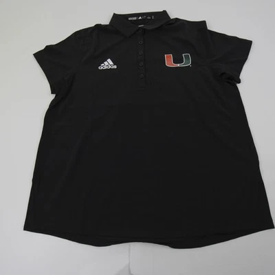 Polo Adidas Miami Hurricanes para mujer negro usado Foto 1 de 4
