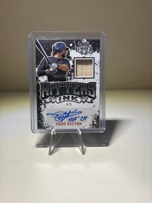 2024 Hoja Madera Pesada - Todd Helton Hitter Tinta Reliquia Automático/5 - Salón 24’ Inscripción Foto 1 de 3
