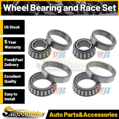 Juego de 4 cojinetes de rueda delantera y carreras WJB para GMC C1500 1981-1988 1989 1990 1991 Foto 1 de 4