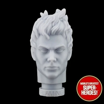 "Cabeza personalizada Mego Fantastic Four Human Torch para figura de acción WGSH 8""" Foto 1 de 4