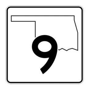 Oklahoma State Highway 9 Aufkleber Sticker R5564 Highway Route Schild - Bild 1 von 1