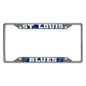 Fanmats NHL St. Louis Blues Chrome Metal License Plate Frame - Picture 1 of 1