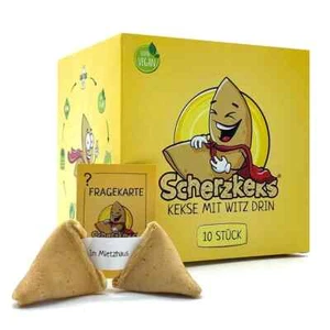 Scherzkeks® - eine Packung Heiterkeit | 10er Box Scherzkekse | Witz-Keks Vegan - Bild 1 von 4