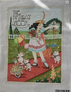 Mary Engelbreit The Birthday Queen With The Three Little Pigs Needlepoint Canvas - Picture 1 of 8