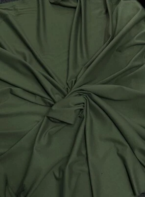 3 METRE GOOD QUALITY DOUBLE KNIT JERSEY PONTE ROMA PLAIN DRESS FABRIC KHAKI - Image 1 of 2