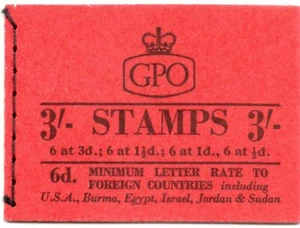 M13g 1959 August 3/- Pre Decimal Graphite Wilding booklet cat £275 - Picture 1 of 2