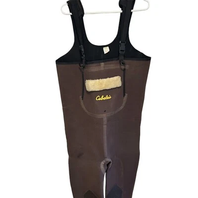 Cabella's Classic Brown  Neoprene Stocking Foot WADERS  for Men Size LARGE - Image 1 of 4
