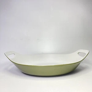 Vintage COPCO Denmark Grün Emaille Michael Lax Paella Auflaufform Oval Retro - Bild 1 von 13