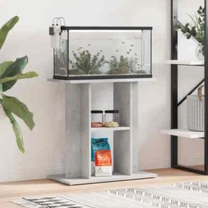 vidaXL Supporto Acquario 60x30x60 cm Legno Multistrato Grigio Cemento - Foto 1 di 1