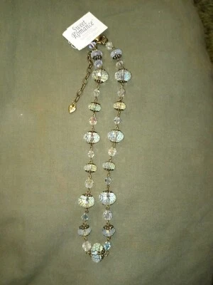 Sweet Romance Shelley Cooper CHUNKY Faceted Crystal STATEMENT Necklace w/tag WOW - Image 1 of 4