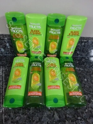 8 Garnier Fructis SLEEK & SHINE Smoothing 4 Shampoo + 4 Conditioner 12 FL oz. - Image 1 of 4