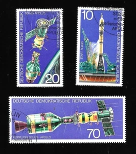 DDR/GERMANY 1975 Stamp Scott #1683-1685 Apollo Soyuz space test project - Picture 1 of 1