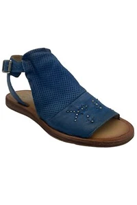 Miz Mooz Leather Ankle-Strap Sandals Fifi Denim - Picture 1 of 3