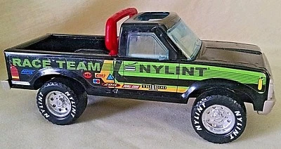 NYLINT TRUCK BLACK PRESSED STEEL RED PLASTIC ROLL BAR RACE TEAM USA VINTAGE. - Image 1 of 4