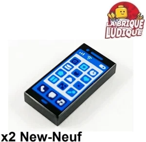 Lego 2X Tile Decorated 1X2 Smartphone Phone Application App 3069PB0867 - Picture 1 of 1