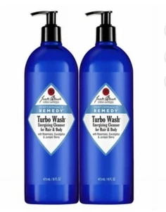 Jack Black Turbo Wash Energizing Hair & Body Cleanser, 2-pack 16 fl oz men’s - Picture 1 of 2