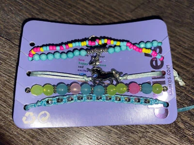 Juego de Pulsera Claire’s Rainbow Beaded Mood Unicornio Estrella Azul Nuevo con Etiquetas  Foto 1 de 3