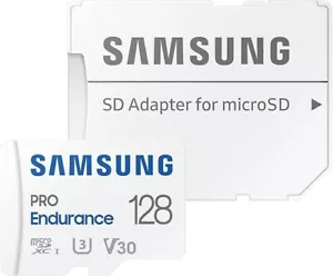 SAMSUNG 128GB PRO Endurance microSDXC Memory Card for Dash/Body/Security Camera - Picture 1 of 3