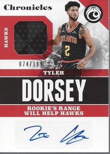 2017-18 Panini Chronicles Signature Swatches #36 Tyler Dorsey Auto /199 - NM-MT