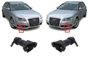 NEW FOR AUDI A6 C6 2009 - 2011 FRONT HEADLIGHT WASHER FLUID JET PAIR SET - Picture 1 of 4
