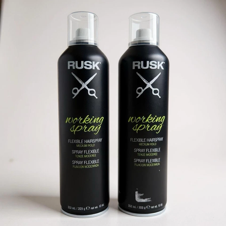 Spray de trabajo RUSK 10 oz - Paquete de 2 | Spray para el cabello flexible de sujeción media Foto 1 de 1
