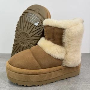 Ugg Classic Chillapeak Leather Sheepskin Boots - 1144046 Women's Size 5 - Picture 1 of 11