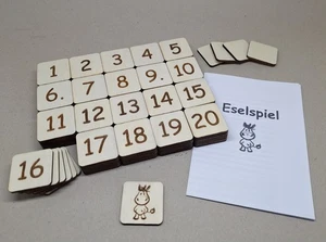 Eselspiel inkl. Beutel 121 Spielsteine Holzspiel Trinkspiel Kindergeburtstag - Bild 1 von 2