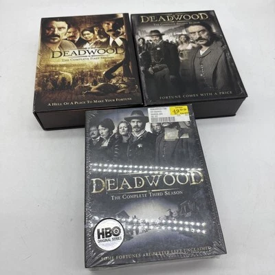 Deadwood Complete Series Seasons 1 - 3 DVD Box Sets One New Sealed - Image 1 of 4