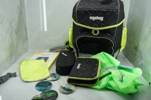 Ergobag - Schulranzen - Blau - Schulrucksack - Set 5 teilig schwarz grün - Bild 1 von 10