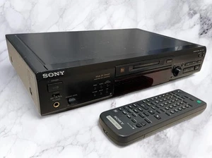Sony MDS-JE520 MiniDisc Player Black with Remote control set 1998 Retro USED - Picture 1 of 12